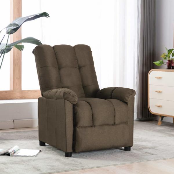 ARDEBO.de - Relaxsessel Braun Stoff