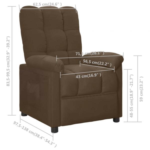 Relaxsessel Braun Stoff