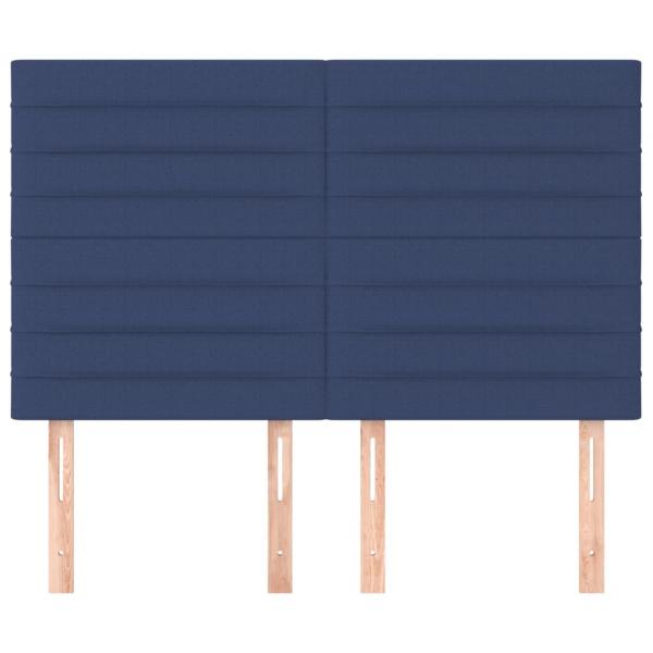 Kopfteile 4 Stk. Blau 72x5x78/88 cm Stoff