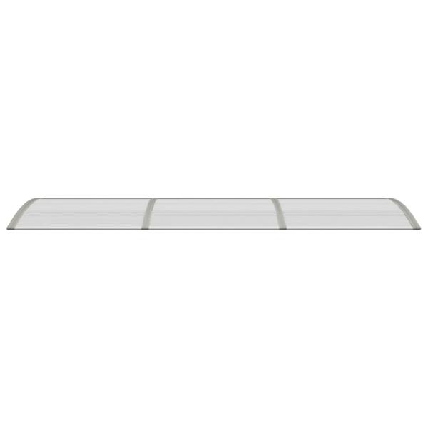 Türvordach Grau 300x75 cm Polycarbonat