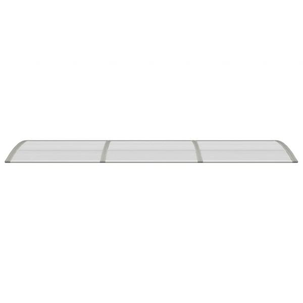 Türvordach Grau 300x75 cm Polycarbonat