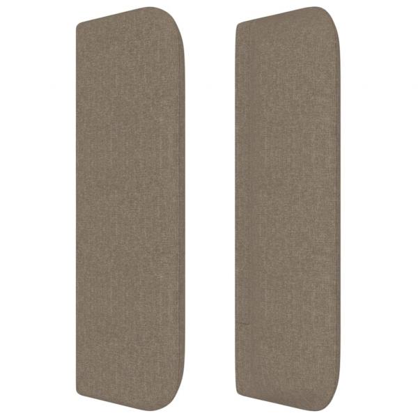 Kopfteil mit Ohren Taupe 147x16x78/88 cm Stoff