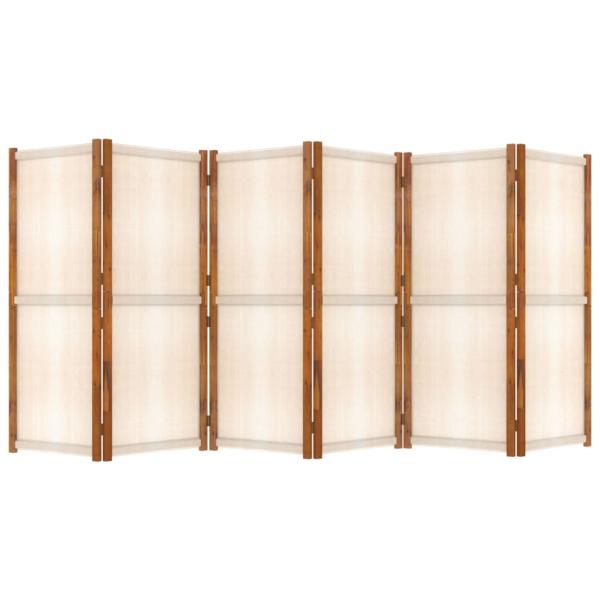 6-tlg. Raumteiler Cremeweiß 420x180 cm