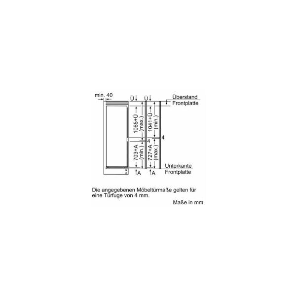 Bosch KIN86ADD0 Serie 6 Einbau Kühl-Gefrierkombination, Nischenhöhe 178 cm, 260 L, NoFrost, Festtürtechnik, Superkühlen, Supergefrieren