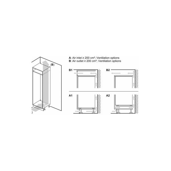 Bosch KIN86ADD0 Serie 6 Einbau Kühl-Gefrierkombination, Nischenhöhe 178 cm, 260 L, NoFrost, Festtürtechnik, Superkühlen, Supergefrieren