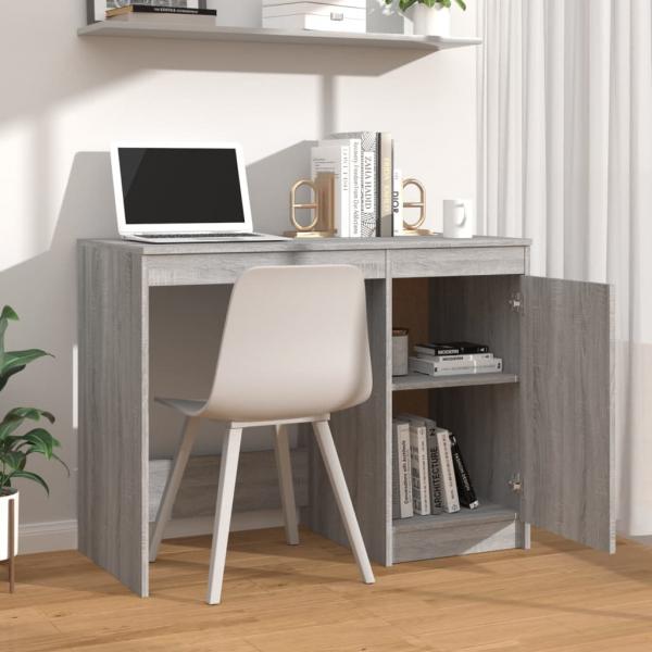 Schreibtisch Grau Sonoma 100x50x76 cm Holzwerkstoff