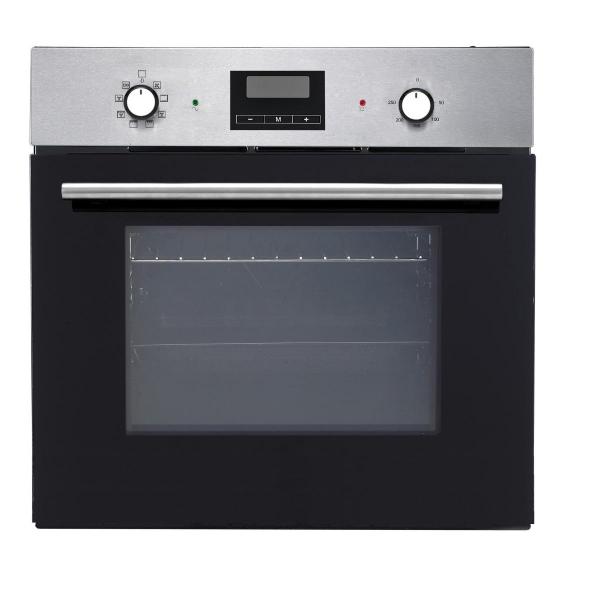 ARDEBO.de PKM F7-2 DIGI EEK: A Einbaubackofen, 60 cm breit, 54 Liter, Restwärmeanzeige, Vollglasinnentüre, 3 Glasschichten, Gehäusekühlung, Tropfschale, Grillrost, Edelstahl