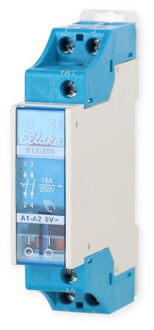 ARDEBO.de Eltako S12-200-8V Elektromechanischer Stromstoßschalter, 2 Schließer 16A (21200010)