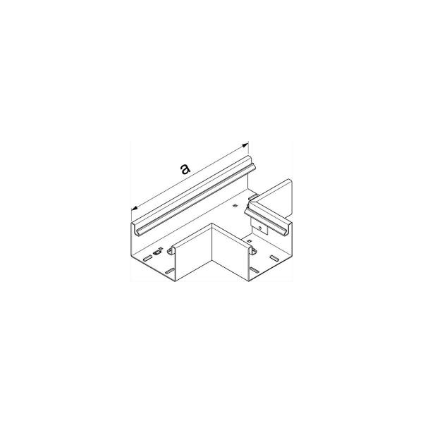 Hager BR6513089016 T-Stück aus Grundprofil zu BR 68x130mm Oberteil 80mm in verkehrsweiß
