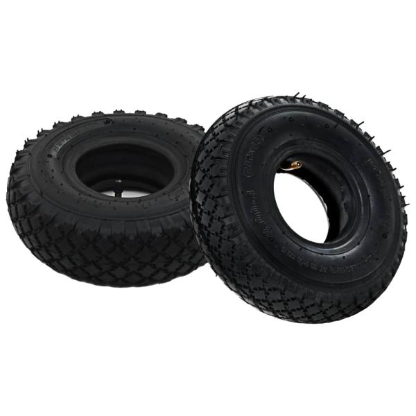 2 Reifen 2 Schläuche 3,00 - 4 260 x 85 für Sackkarren Gummi