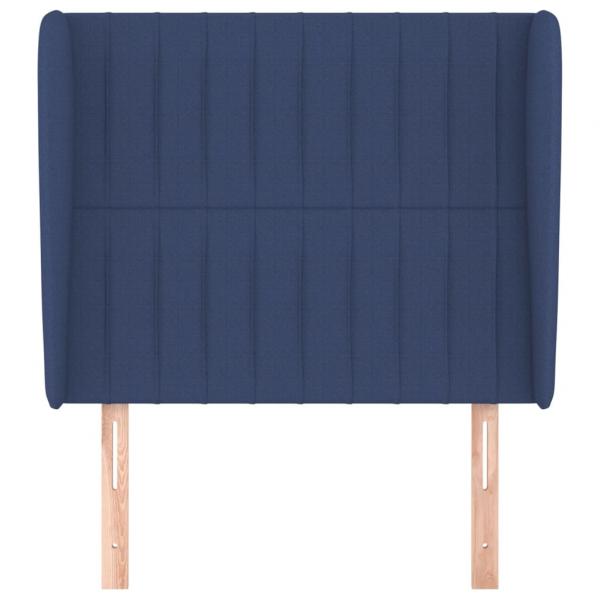 Kopfteil mit Ohren Blau 83x23x118/128 cm Stoff
