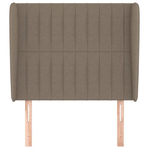 Kopfteil mit Ohren Taupe 103x23x118/128 cm Stoff