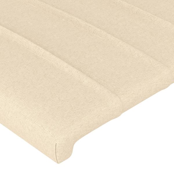 LED Kopfteil Creme 80x5x118/128 cm Stoff