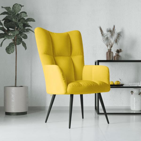 ARDEBO.de - Relaxsessel Senfgelb Samt