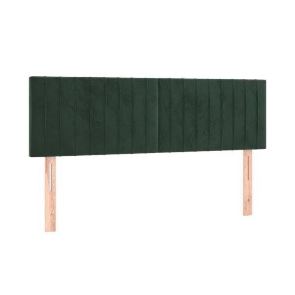 Boxspringbett mit Matratze Dunkelgrün 140x190 cm Samt