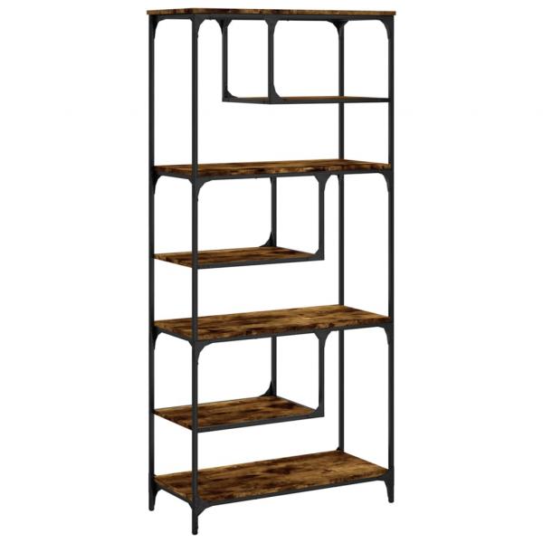 Bücherregal Räuchereiche 81x36x176 cm Holzwerkstoff