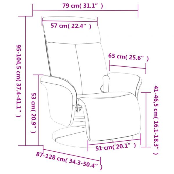 Massagesessel mit Fußteil Dunkelgrau Stoff