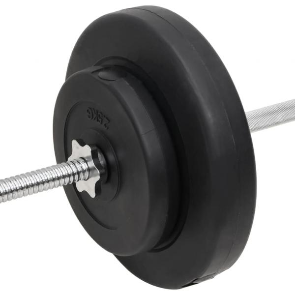 Langhantel und Kurzhantel mit Gewichten 60 kg 