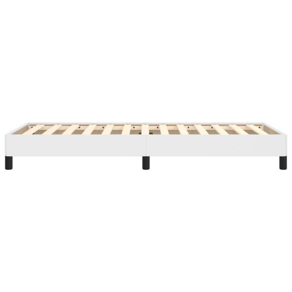 Bettgestell Weiß 90x200 cm Kunstleder