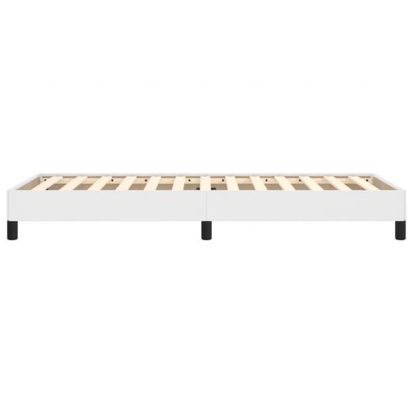 Bettgestell Weiß 100x200 cm Kunstleder