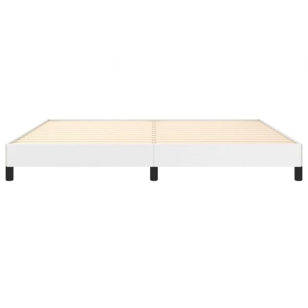 Bettgestell Weiß 200x200 cm Kunstleder