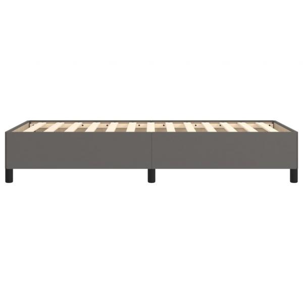 Bettgestell Grau 100x200 cm Kunstleder