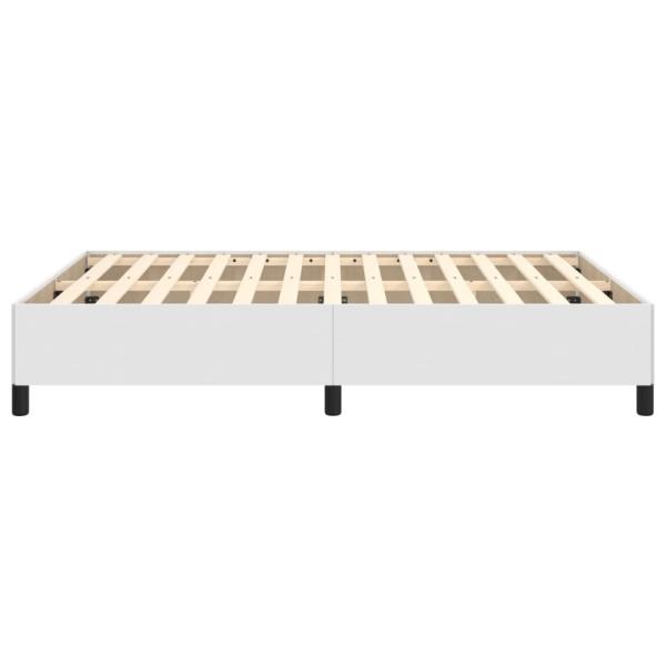Bettgestell Weiß 140x200 cm Kunstleder