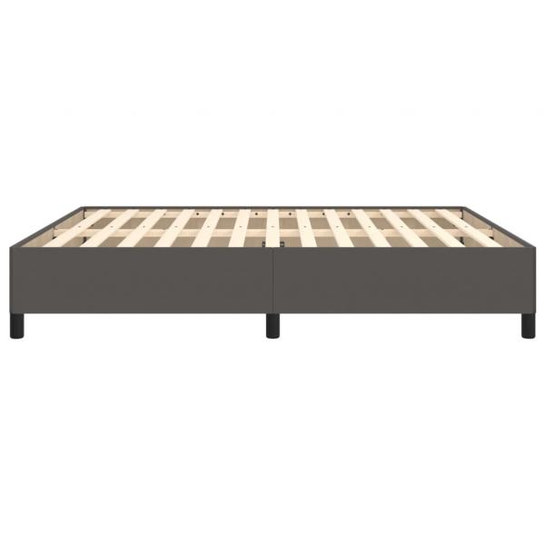 Bettgestell Grau 180x200 cm Kunstleder