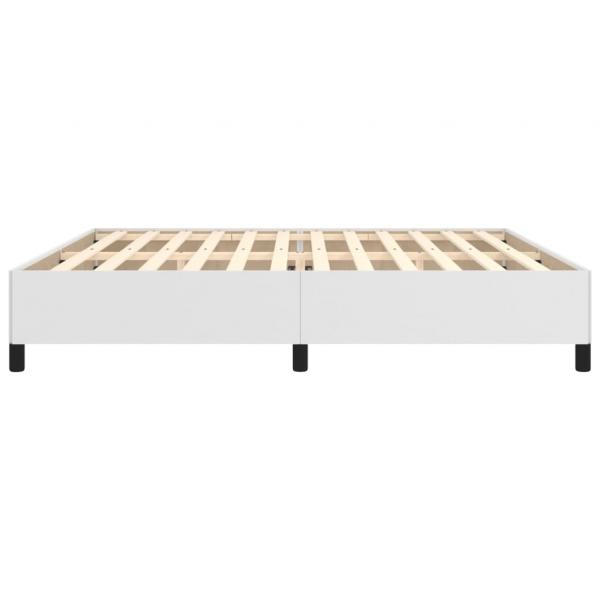 Bettgestell Weiß 200x200 cm Kunstleder