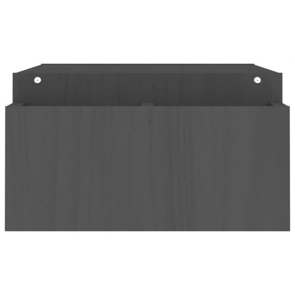 Monitorständer Grau 100x27,5x15 cm Massivholz Kiefer