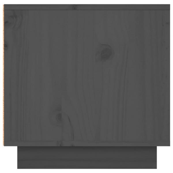 TV-Schrank Grau 156x40x40 cm Massivholz Kiefer