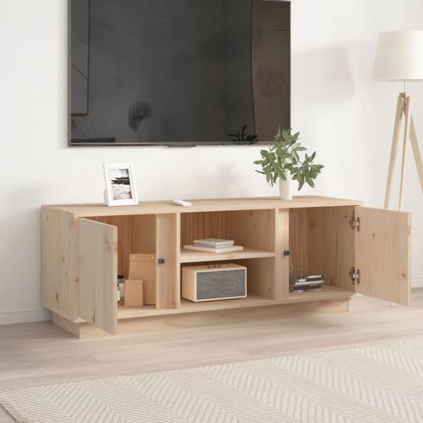TV-Schrank 110x35x40,5 cm Massivholz Kiefer