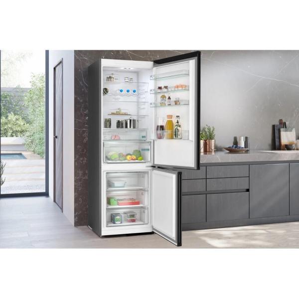 Siemens KG49NXXCF iQ300 Stand Kühl-Gefrierkombination, 70 cm breit, 440 L, noFrost, extrem leise, Touch-Bedienung, BlackSteel
