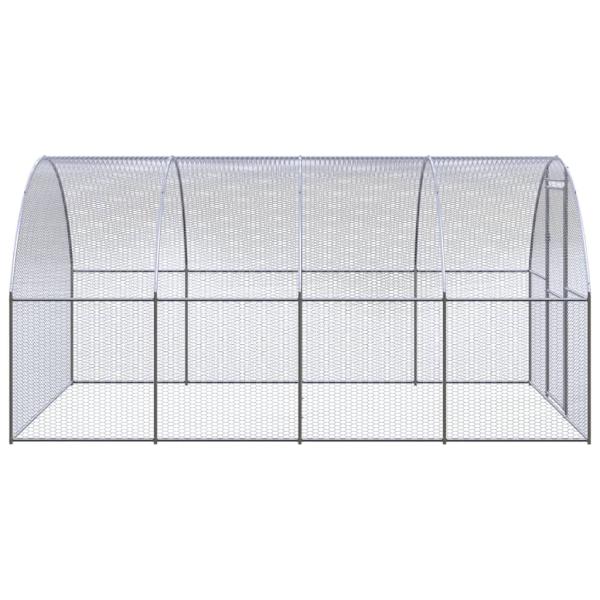 Outdoor-Hühnerstall 3x4x2 m Verzinkter Stahl