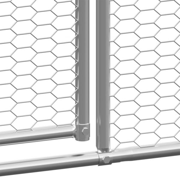 Outdoor-Hühnerstall 3x2x2 m Verzinkter Stahl