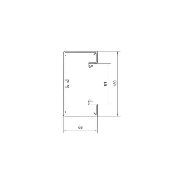 Hager Brüstungskanal-Unterteil frontr. hfr PVC, OT80mm, verkehrsweiß (BRH6513019016)