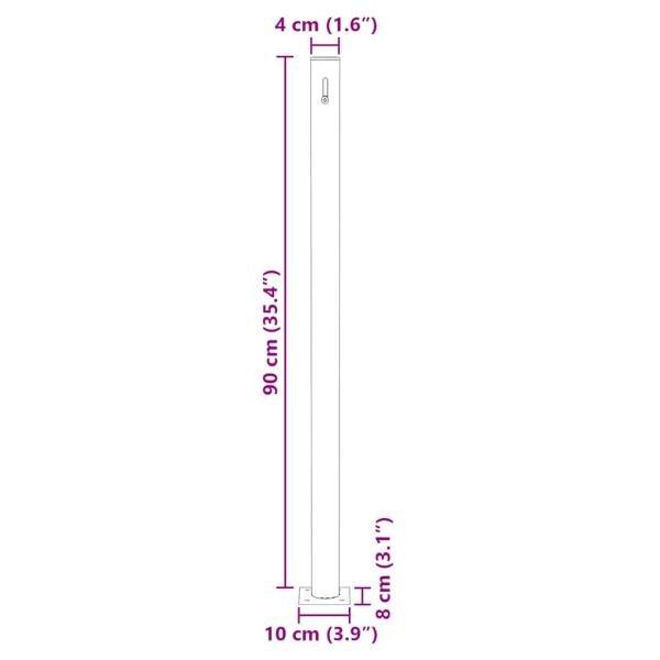 Ausziehbare Seitenmarkise 140x300 cm Braun