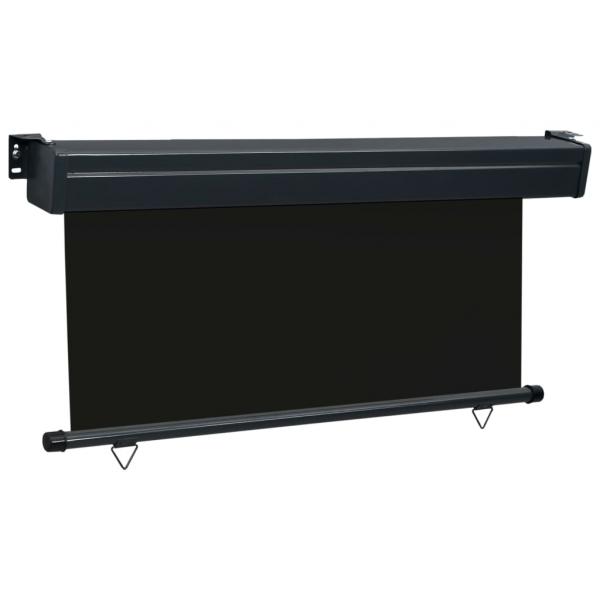 Balkon-Seitenmarkise 160 × 250 cm Schwarz