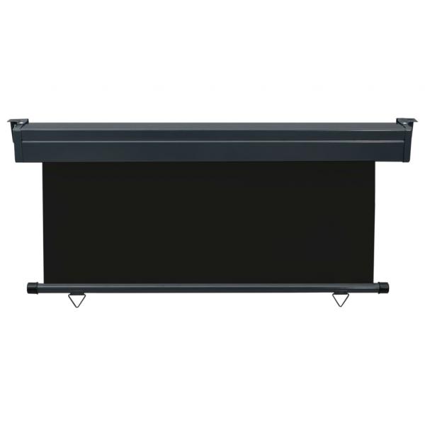 Balkon-Seitenmarkise 160 × 250 cm Schwarz