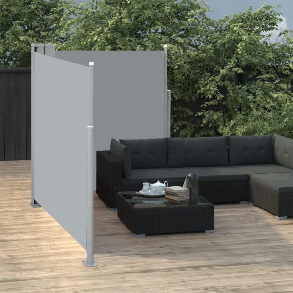 Ausziehbare Seitenmarkise Anthrazit 140 x 600 cm