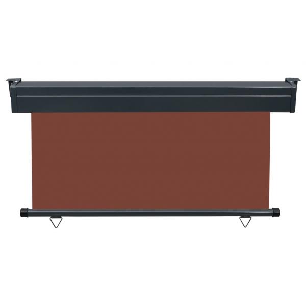 Balkon-Seitenmarkise 140 × 250 cm Braun