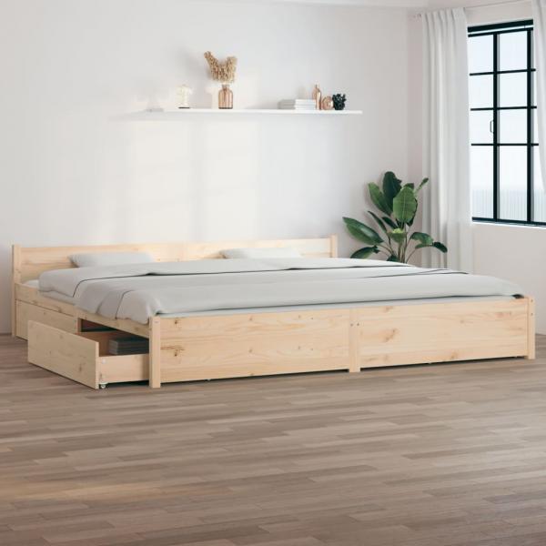 ARDEBO.de - Bett mit Schubladen 180x200 cm