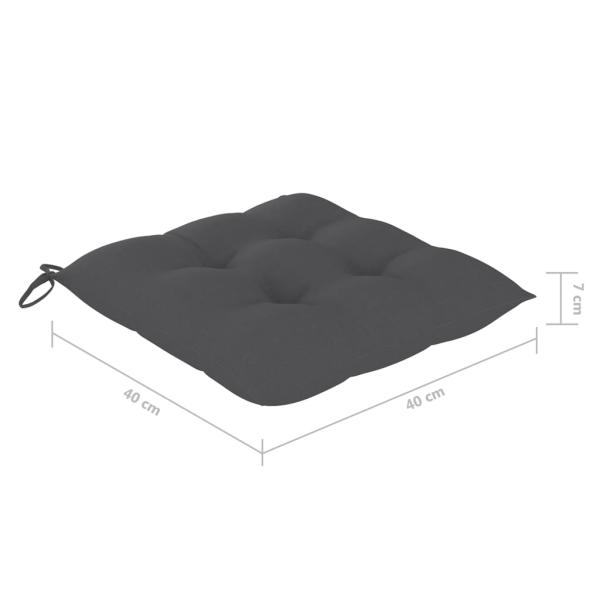 Klappbare Gartenstühle mit Kissen 8 Stk. Massivholz Akazie