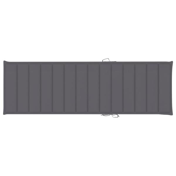 Sonnenliegen 2 Stk. mit Auflagen Massivholz Akazie