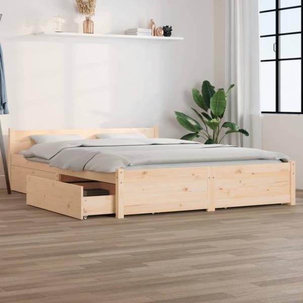 ARDEBO.de - Bett mit Schubladen 160x200 cm
