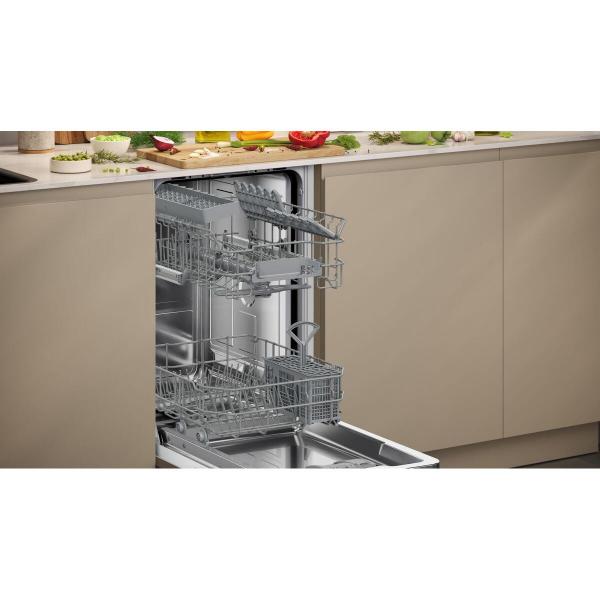 Neff S853HKX14E N30 Vollintegrierter Geschirrspüler, 45 cm breit, 10 Maßgedecke, InfoLight, Home Connect, Chef 70°C, AquaStop