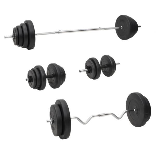 ARDEBO.de - Langhantel und Kurzhantel mit Gewichten 120 kg
