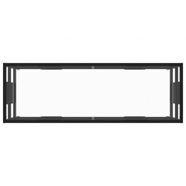 TV-Schrank Schwarz mit Hartglas 120x40x40 cm