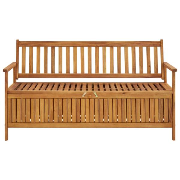 Gartenbank mit Stauraum 148 cm Massivholz Akazie
