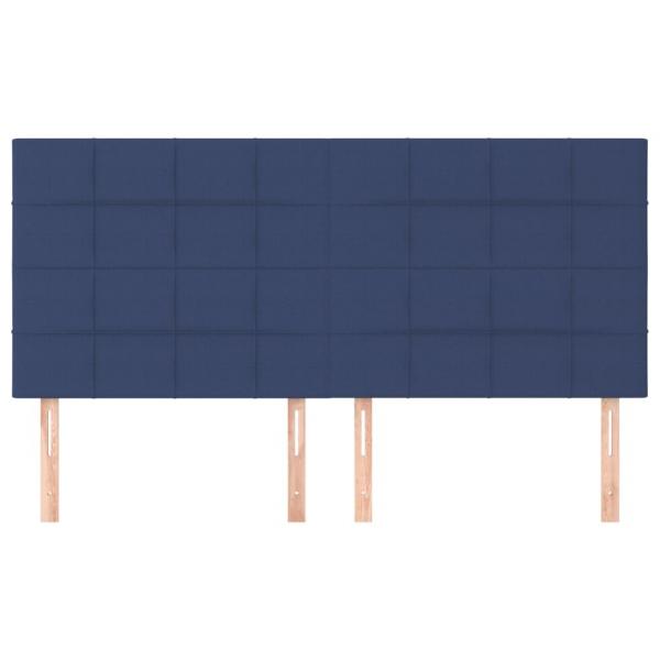 Kopfteile 4 Stk. Blau 100x5x78/88 cm Stoff